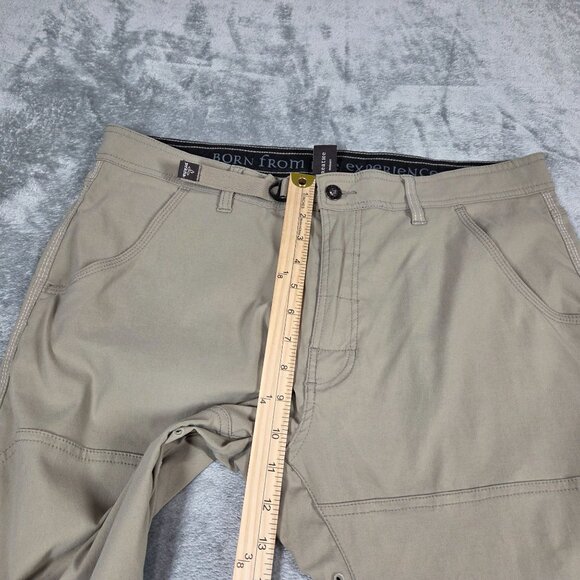 Prana Pants Mens 36x30 Beige Zion Stretch Cargo Convertible Roll Up Hiking - Picture 8 of 9